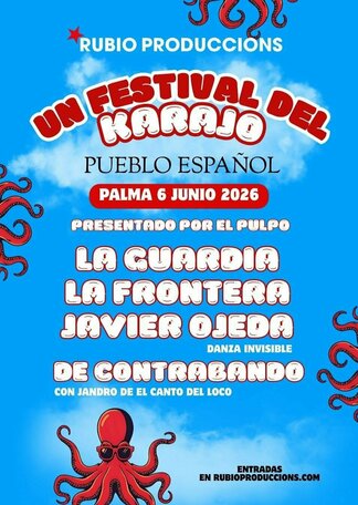 Poster for Festival del Karajo at Pueblo Español in Palma on June 6, 2026.